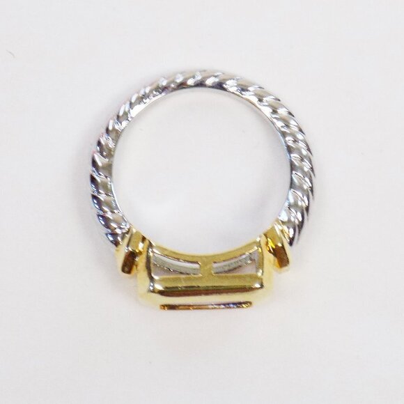 new with box purple crystal ring silver and gold - Picture 3 of 4